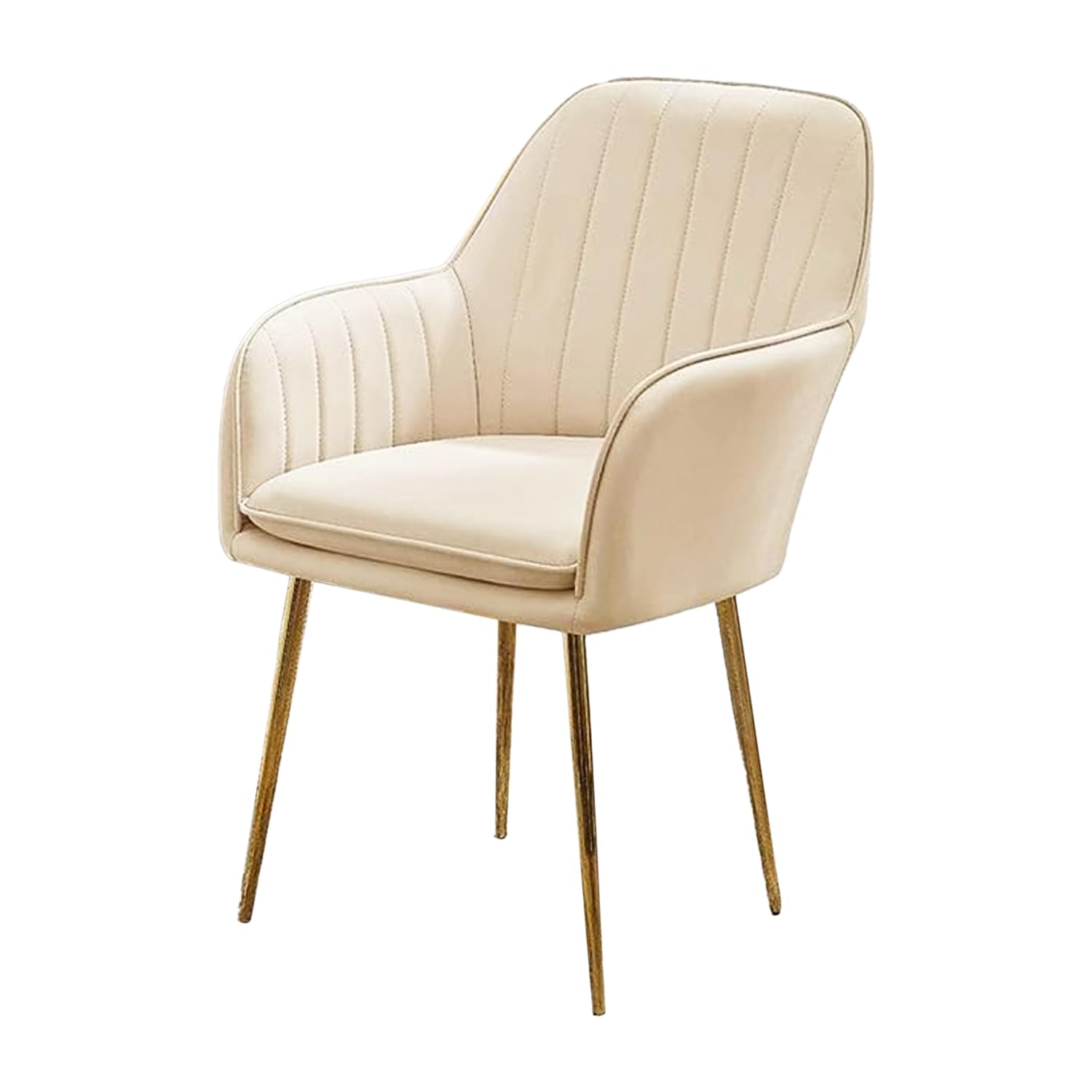 Modern Velvet Accent Chair with Gold Legs