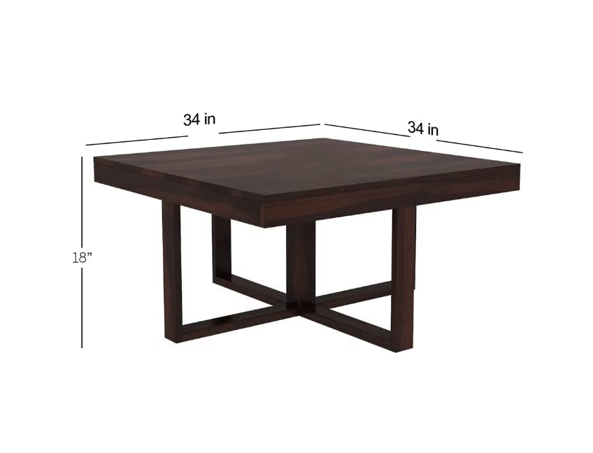 Wooden Coffee Table with Storage Shelf