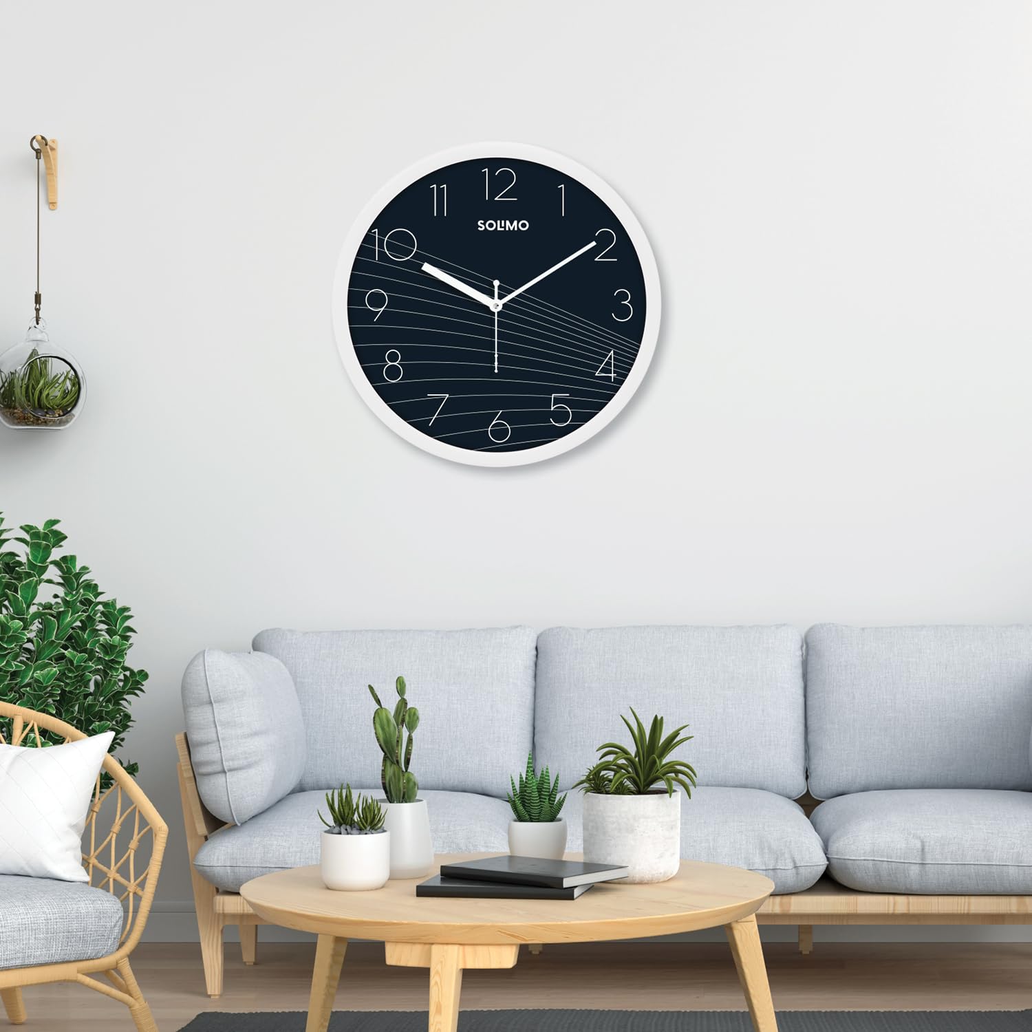 LED Wall Clock with Silent Movement