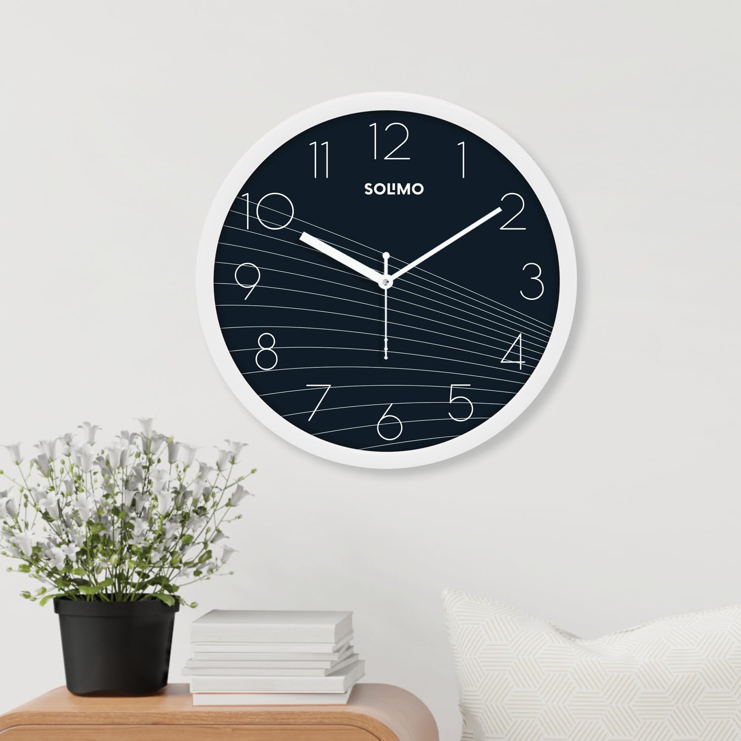 LED Wall Clock with Silent Movement