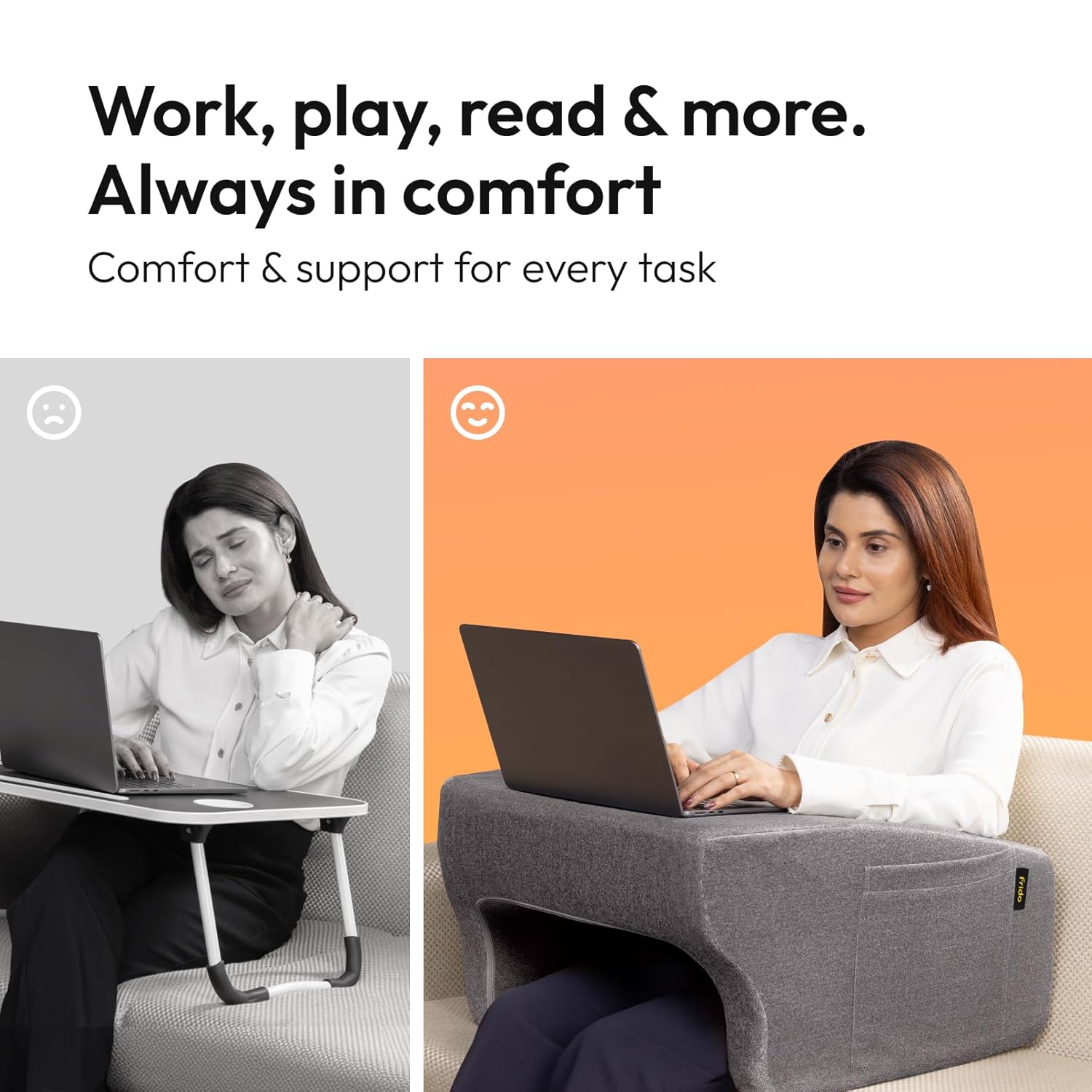 Foldable Laptop Table for Bed & Sofa