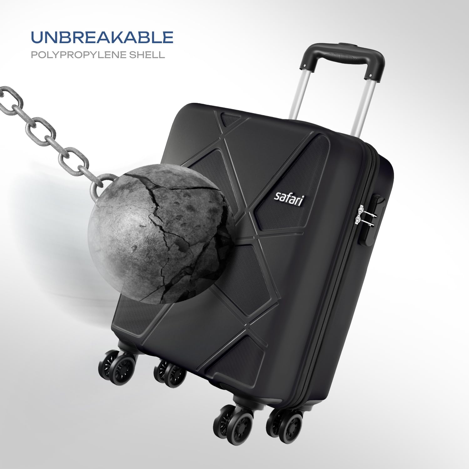 Hard Shell 4-Wheel Trolley Suitcase - 20 Inch