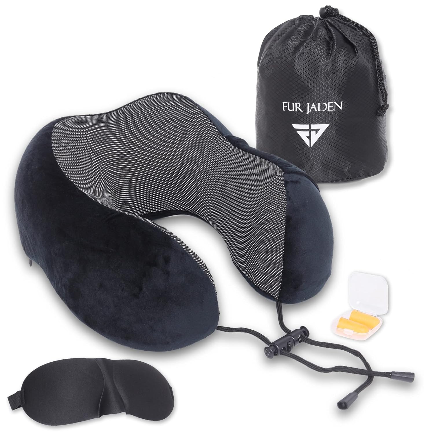 Neck Pillow with Eye Mask & Earplugs