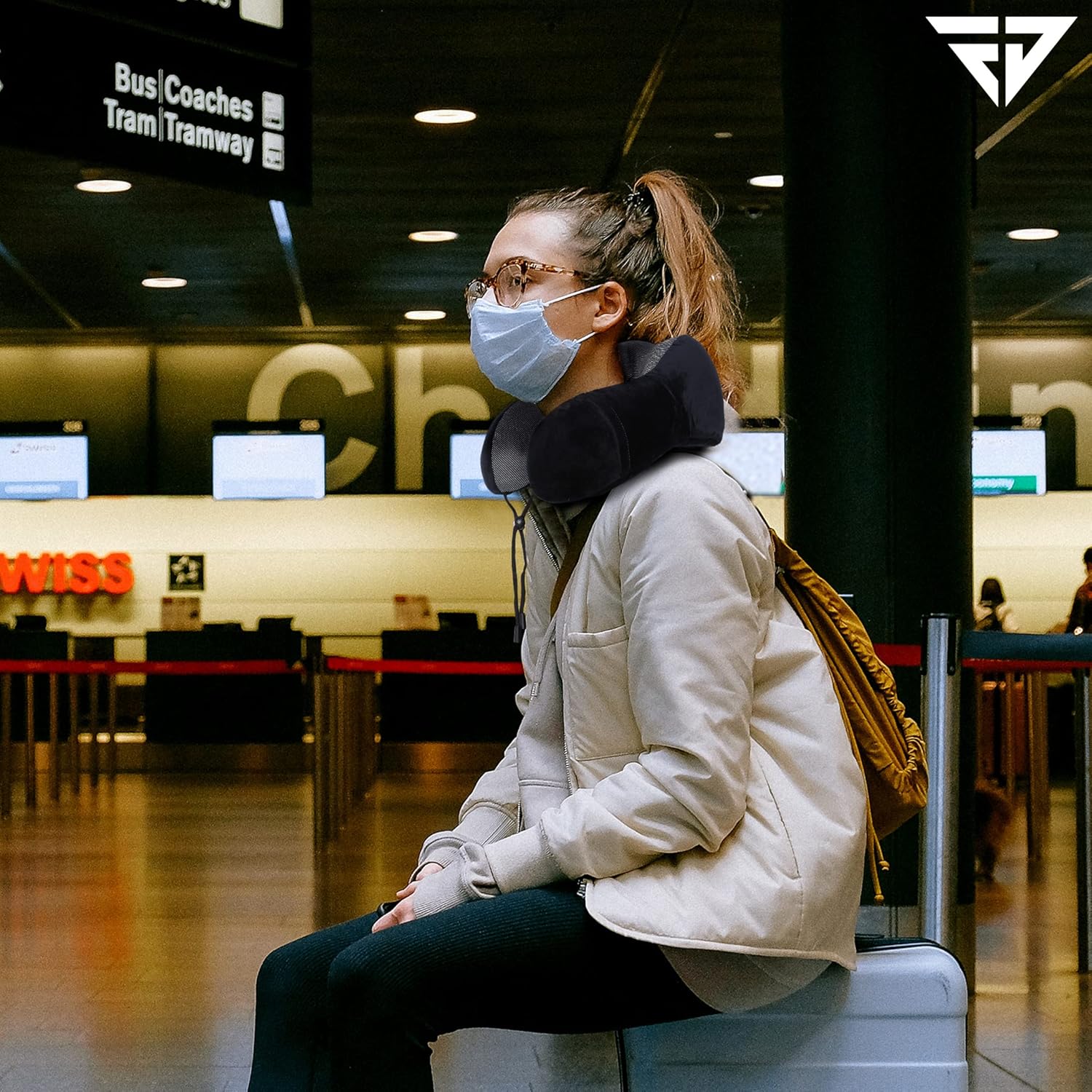 Neck Pillow with Eye Mask & Earplugs
