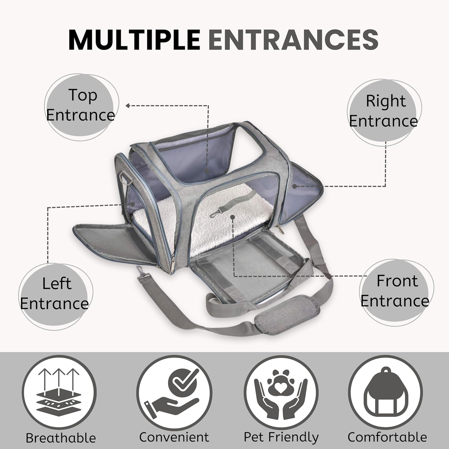 Pet Carrier Backpack with Mesh Ventilation