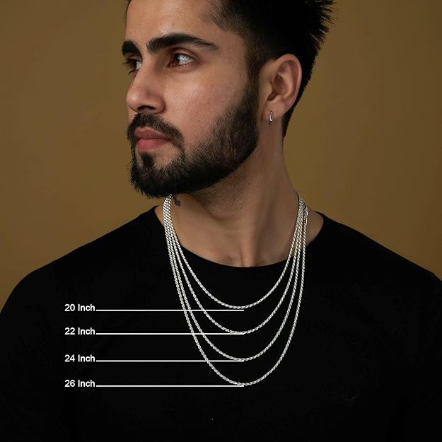 Sterling Silver Chain Necklace for Men