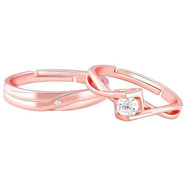 Rose Gold Adjustable Couple Rings