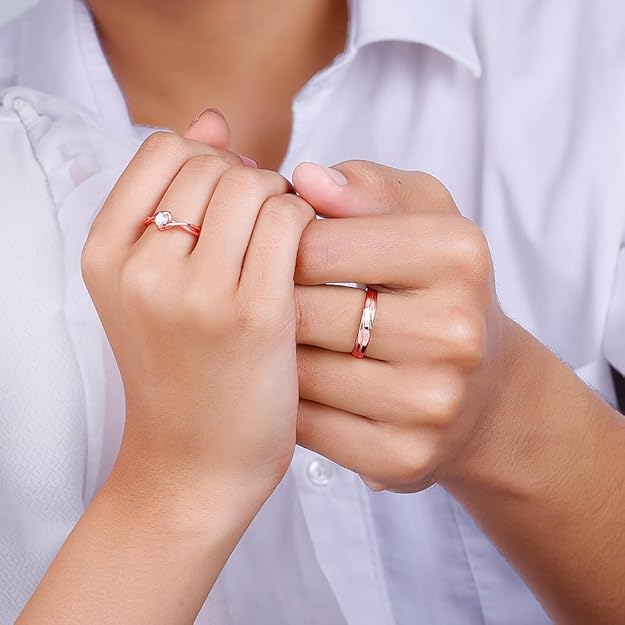 Rose Gold Adjustable Couple Rings