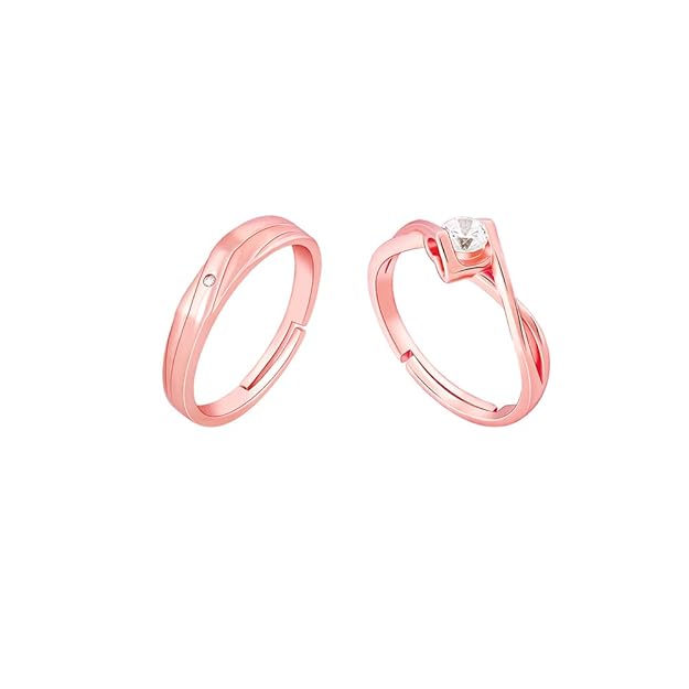 Rose Gold Adjustable Couple Rings