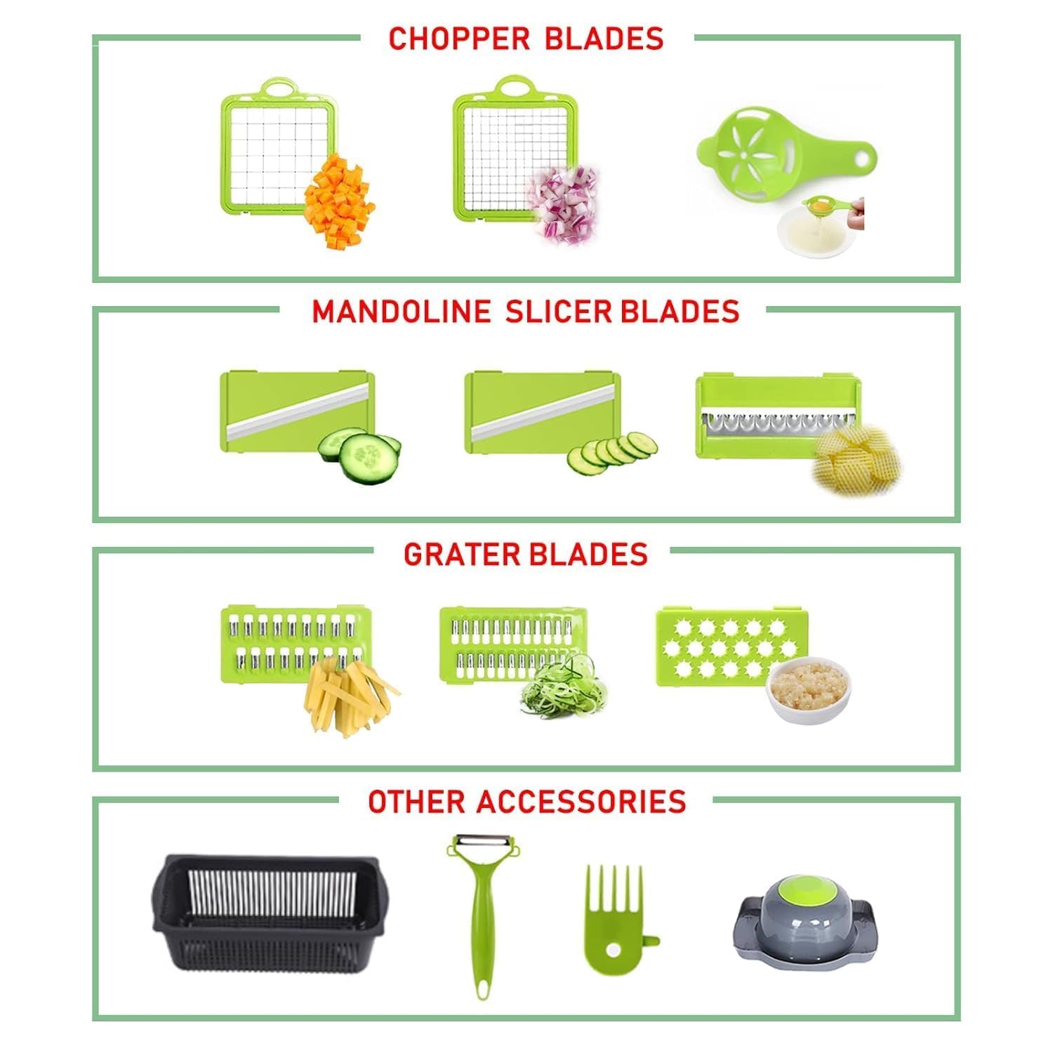 Adjustable Mandoline Slicer with Container