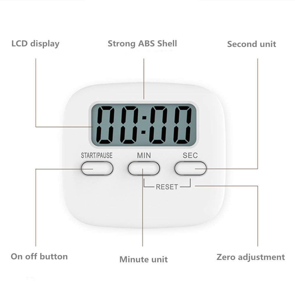 Digital Kitchen Timer with Magnetic Back