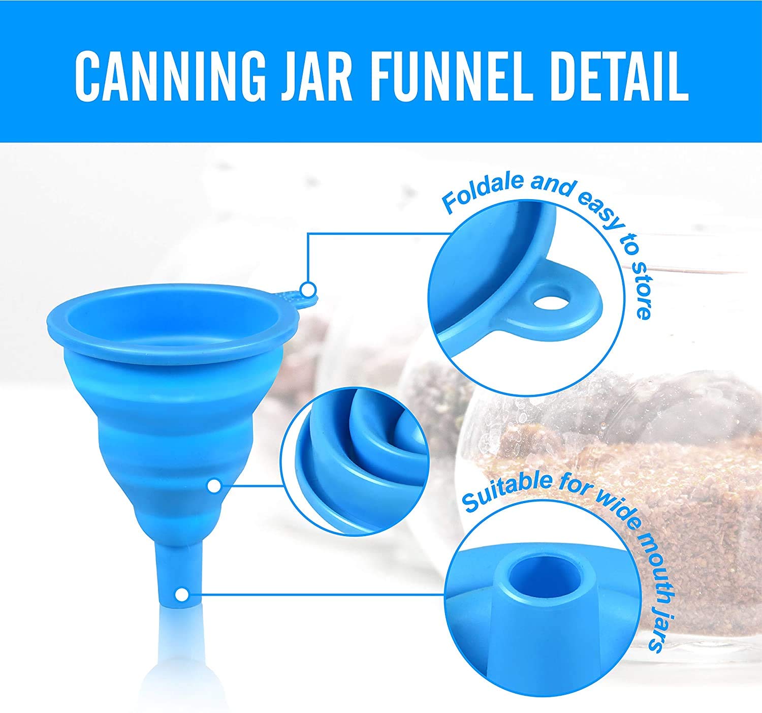 Silicone Collapsible Funnel Set