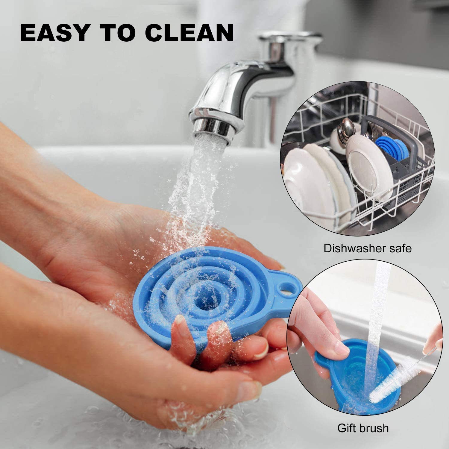 Silicone Collapsible Funnel Set