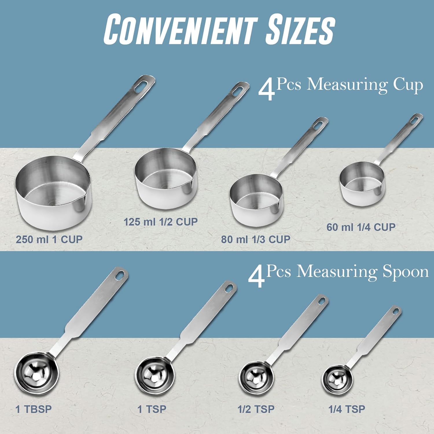 Stainless Steel Measuring Spoons Set