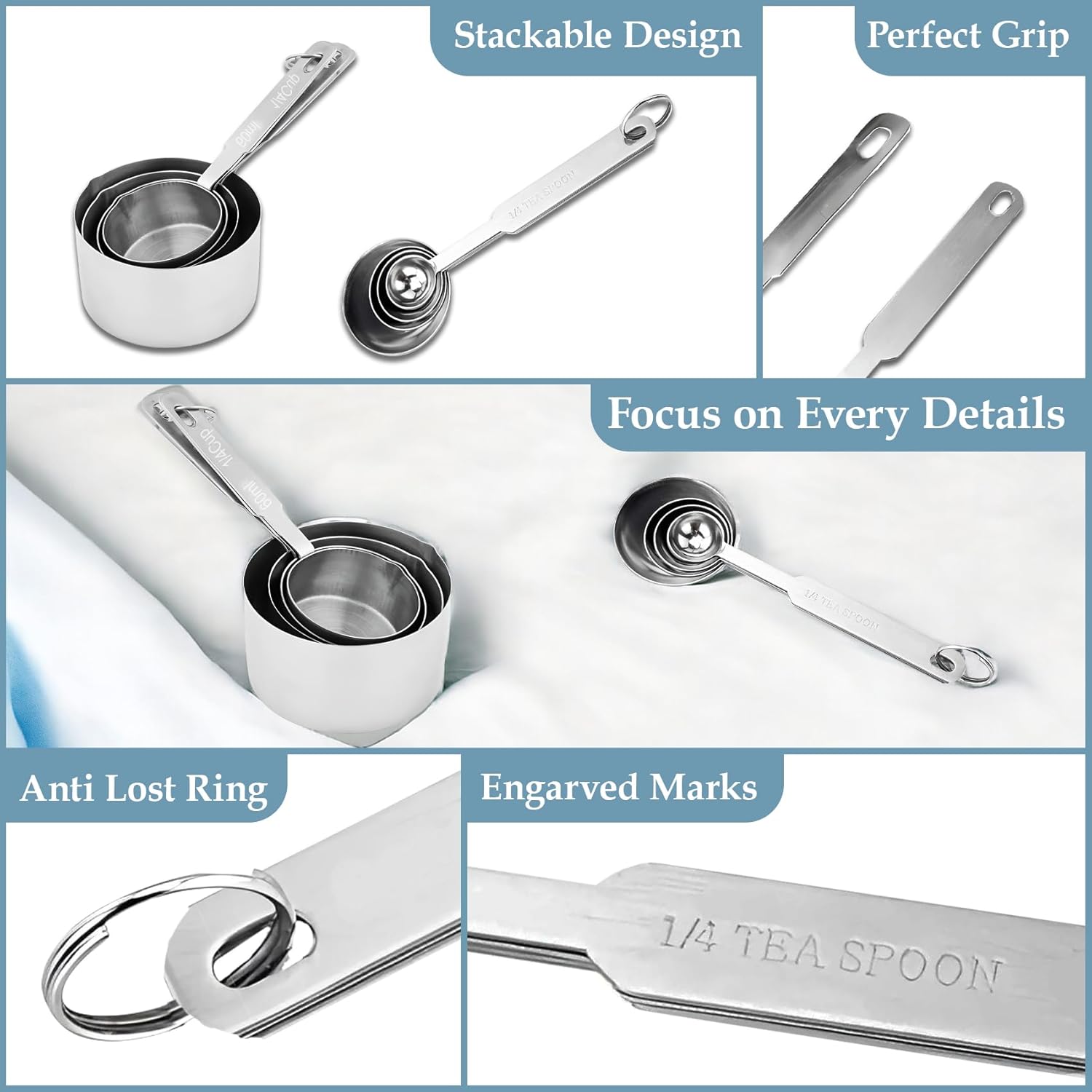 Stainless Steel Measuring Spoons Set