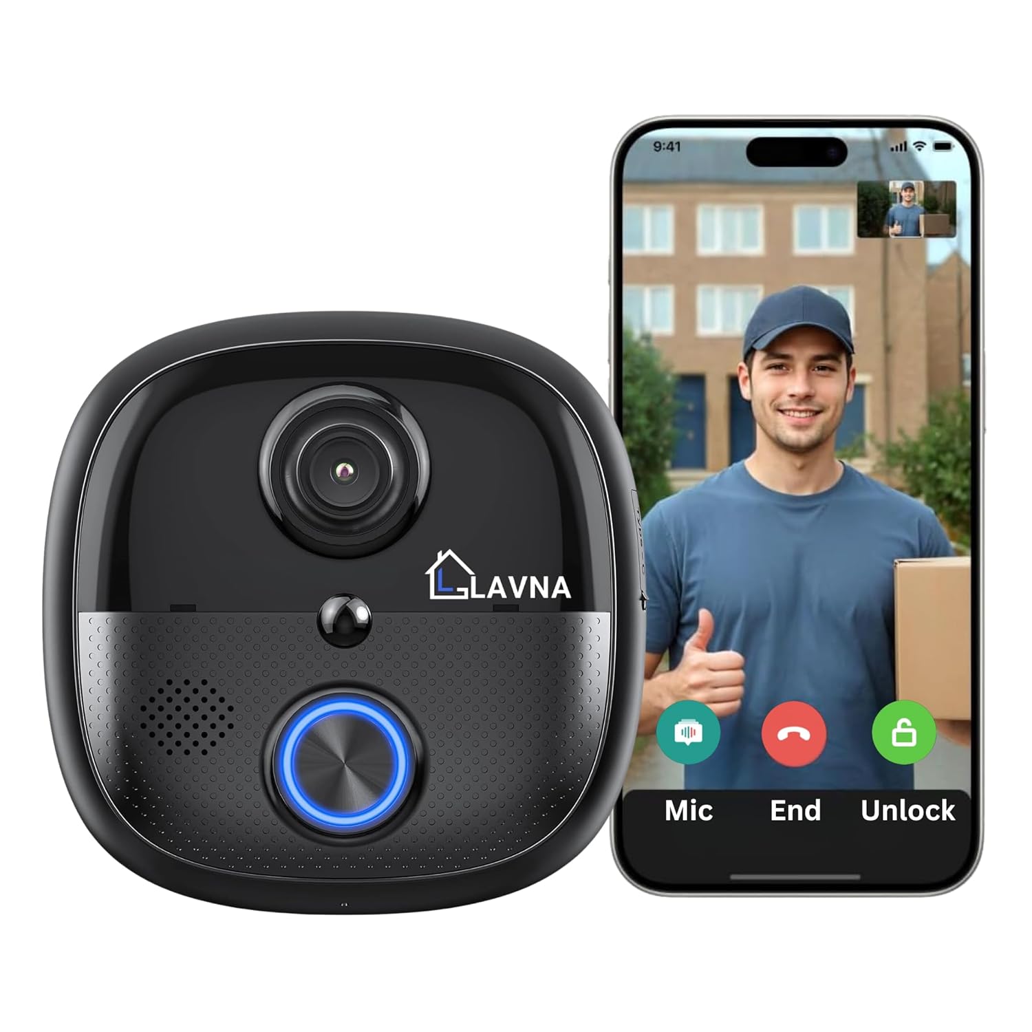 Smart Wi-Fi Video Doorbell with Night Vision