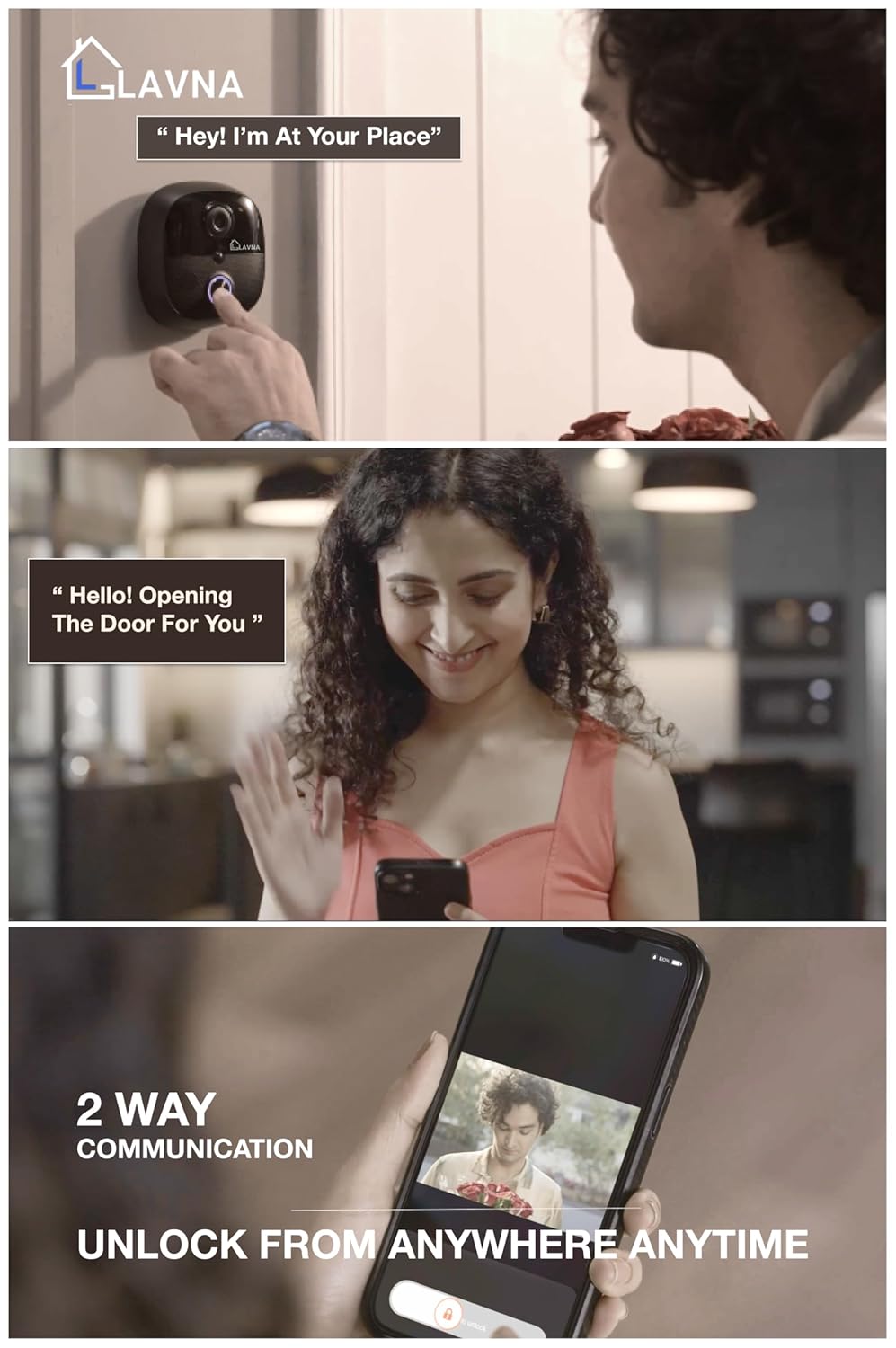 Smart Wi-Fi Video Doorbell with Night Vision