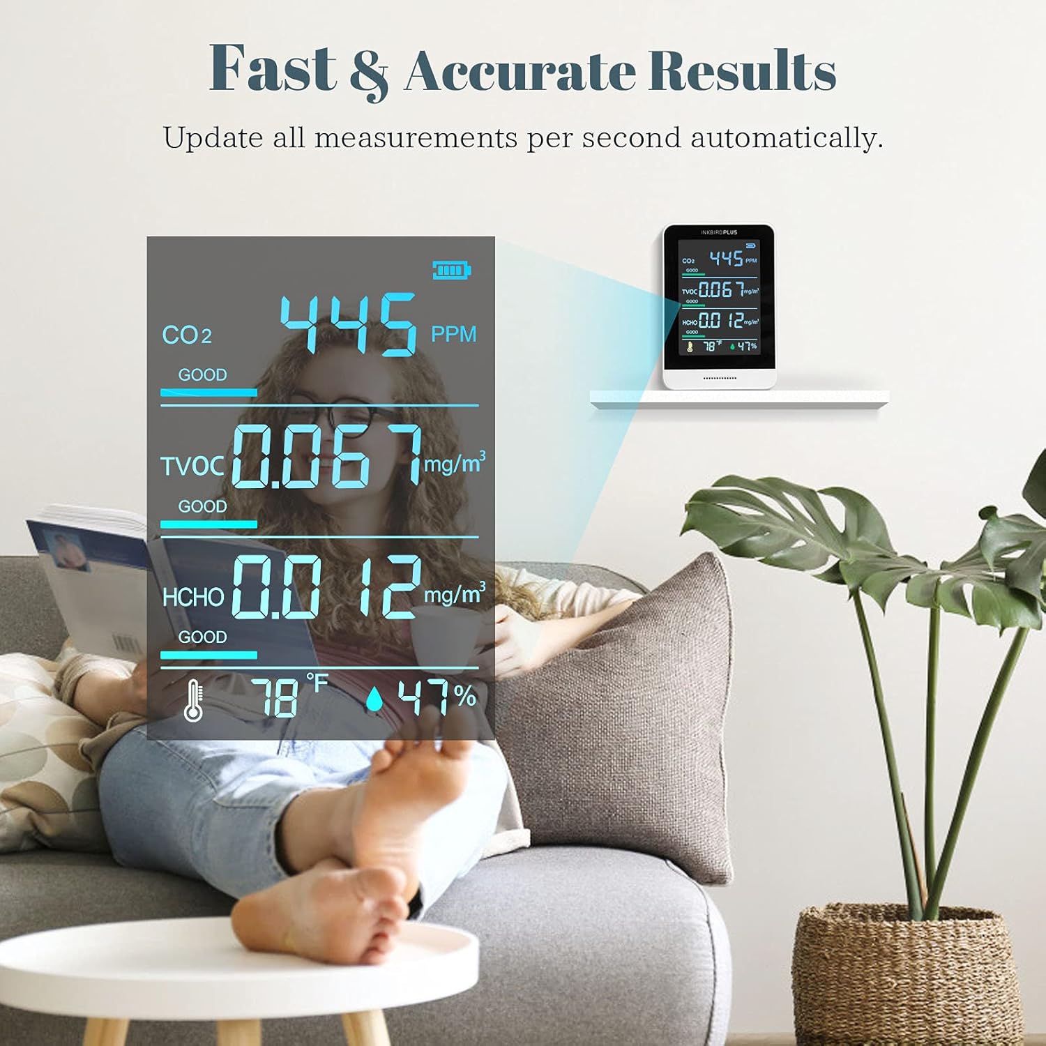 Smart Air Quality Monitor with CO2 Detection