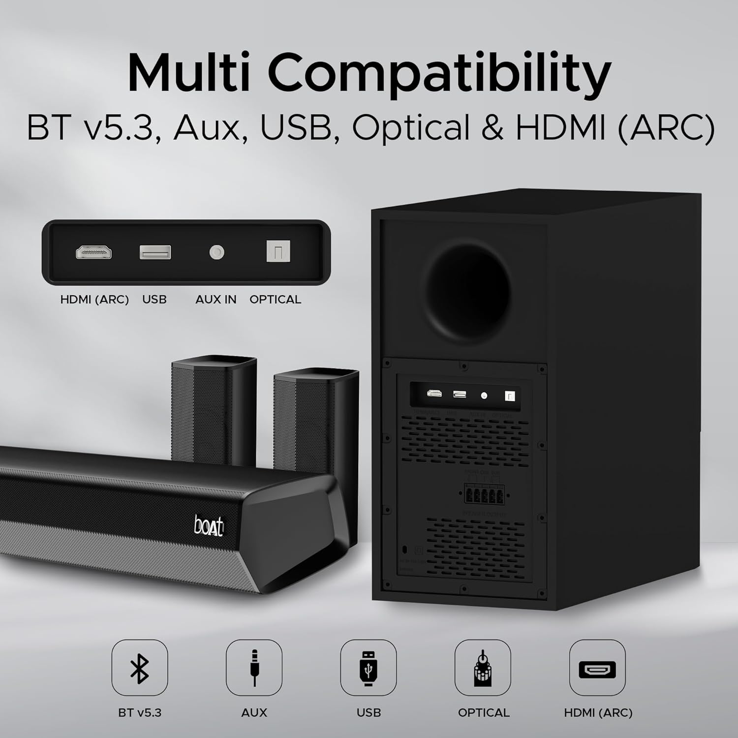 Boat 2.1 Channel Soundbar with Subwoofer