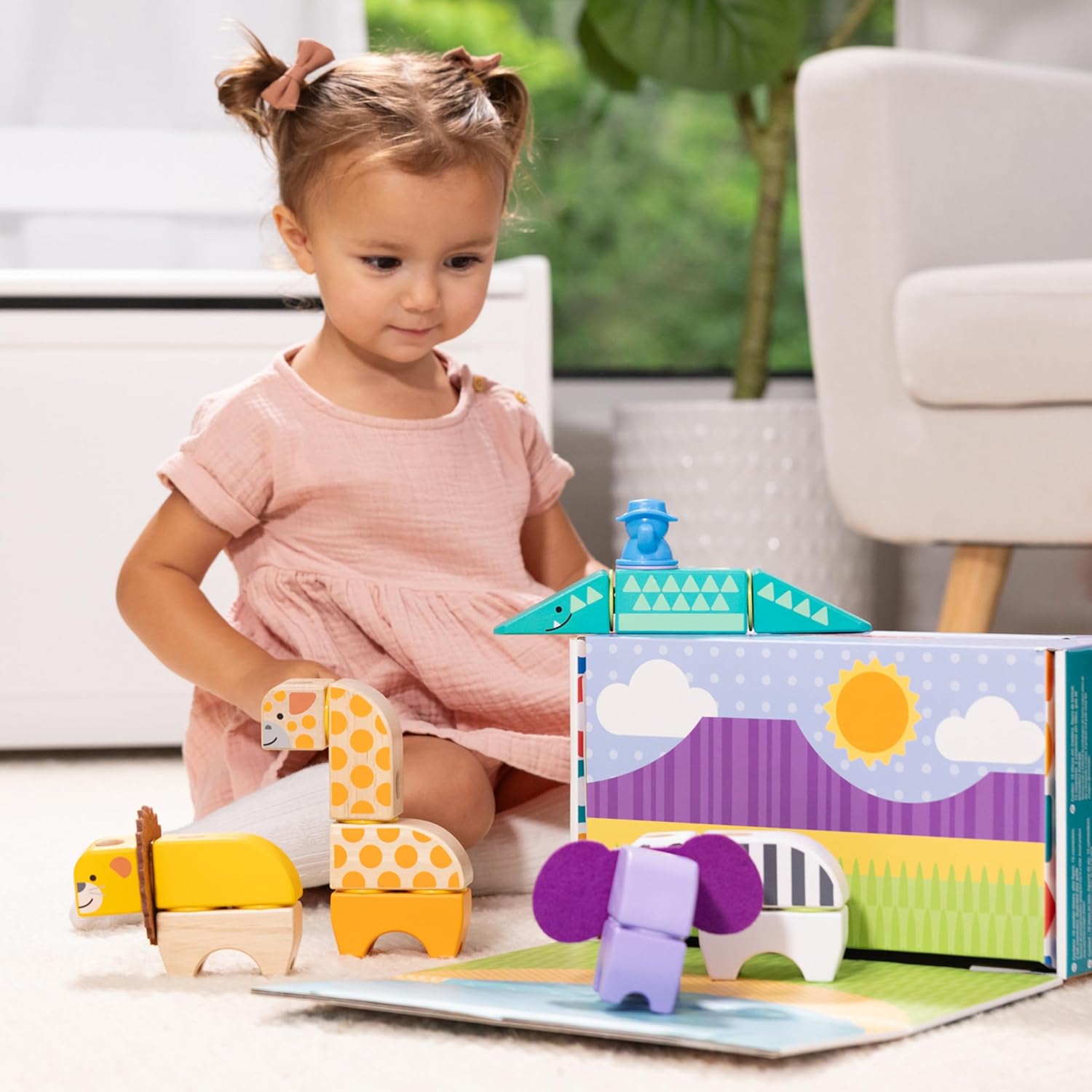 Melissa & Doug Wooden Building Blocks Set
