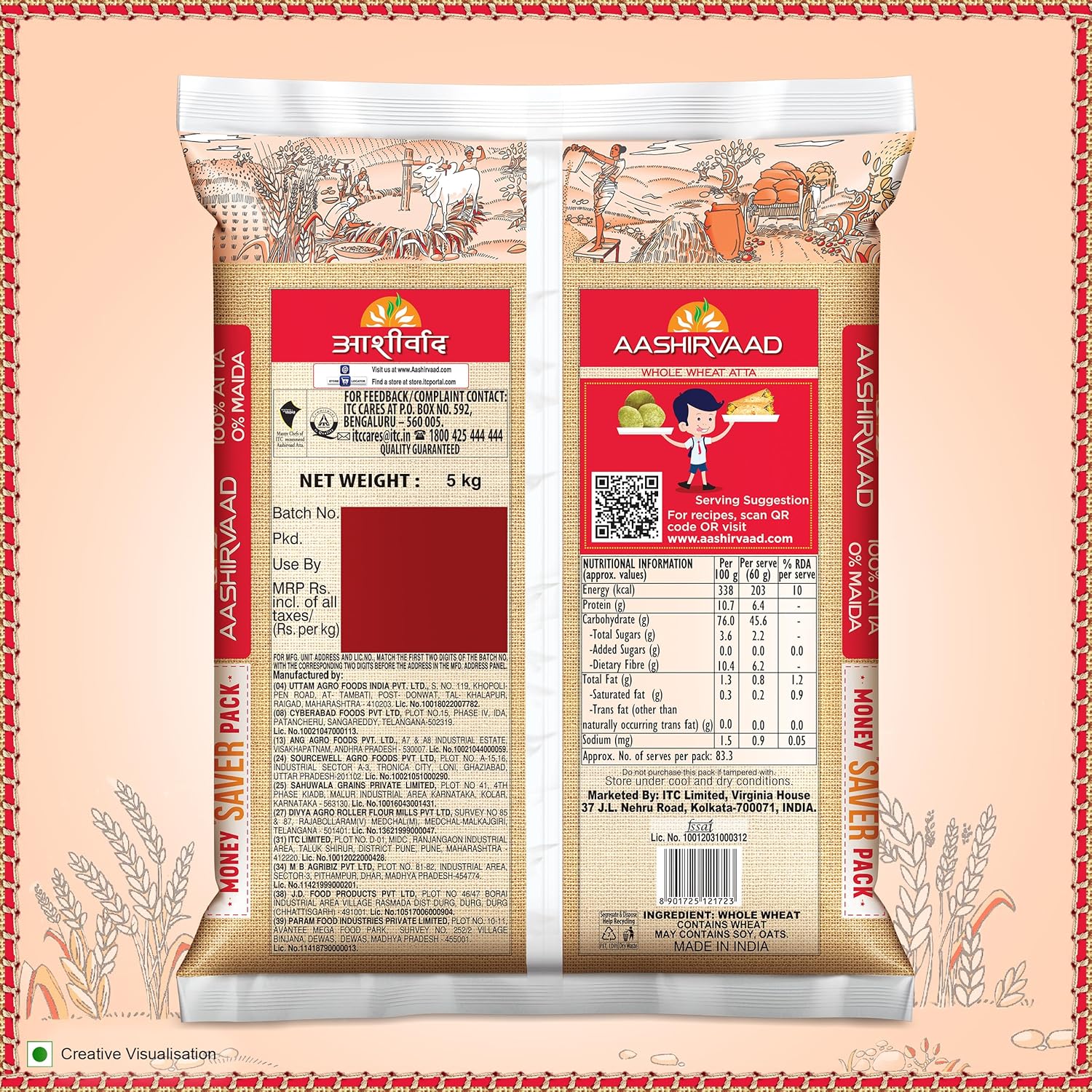 Aashirvaad Whole Wheat Atta 5kg
