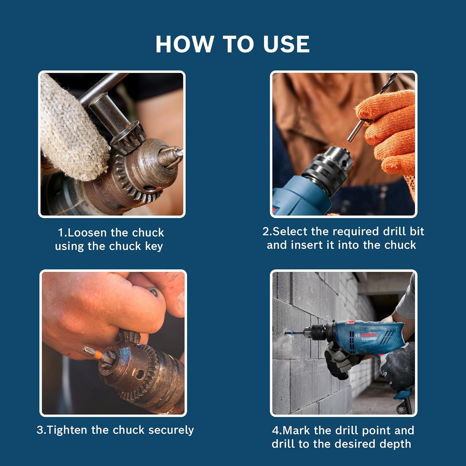 Bosch GSB 500W Impact Drill Kit