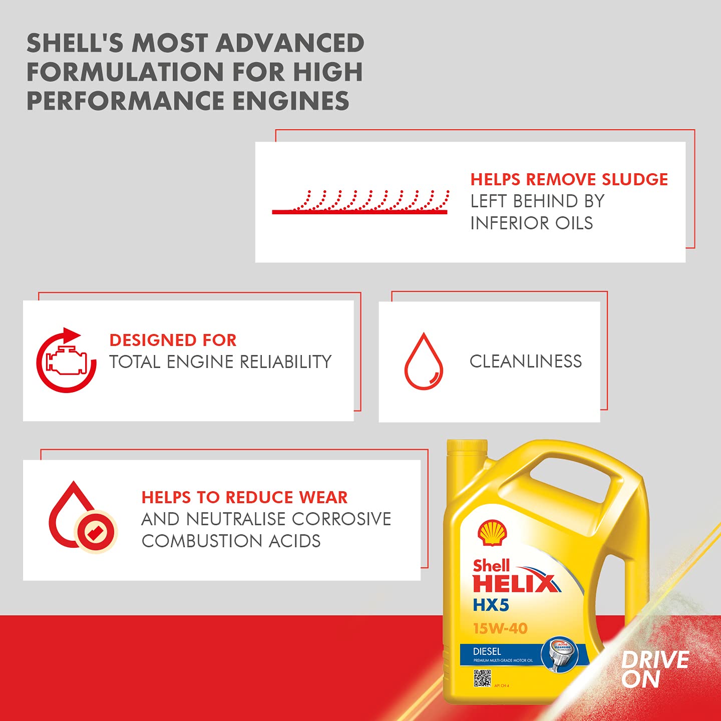 Shell Helix HX5 15W-40 Engine Oil 3L