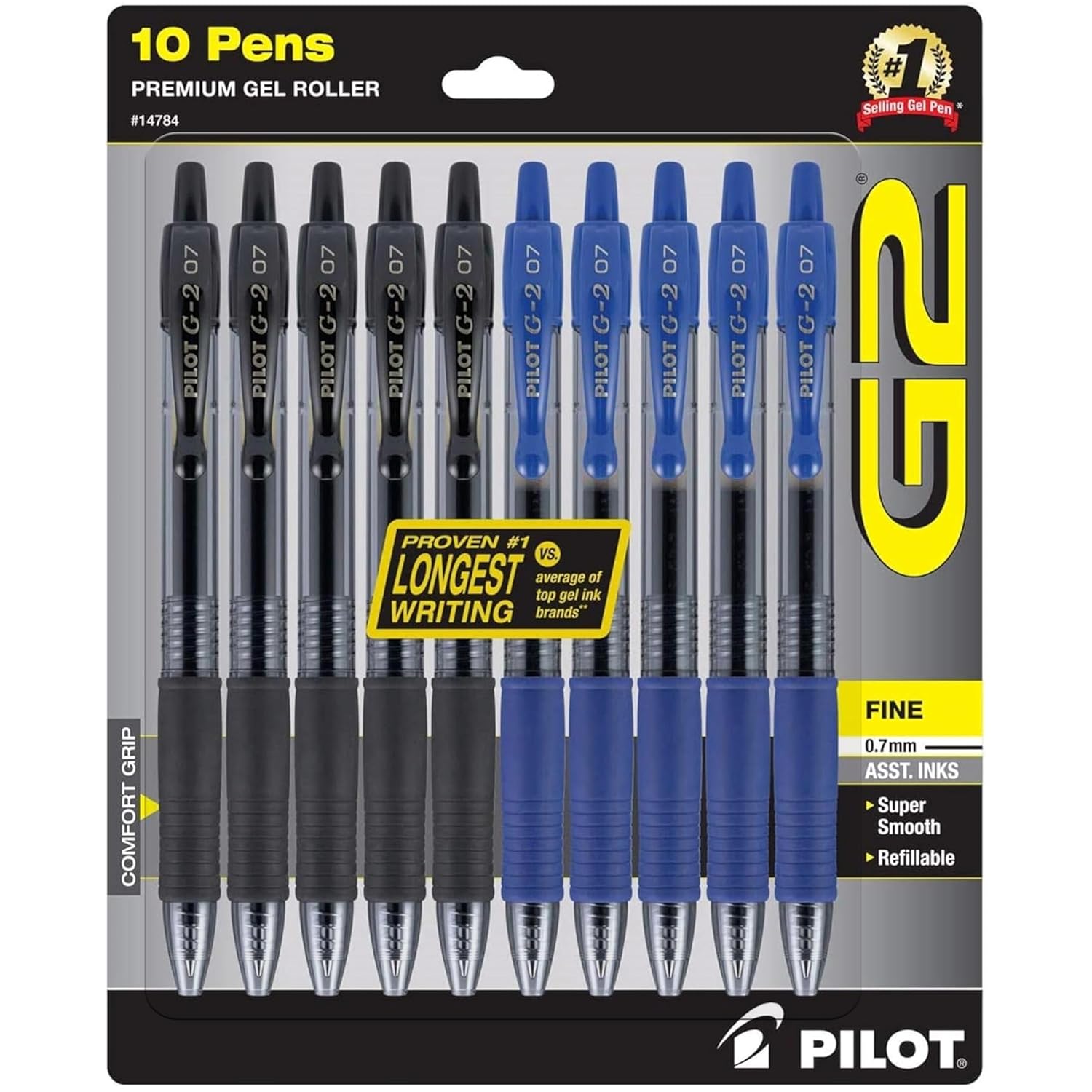 Pilot G2 Premium Gel Ink Pens - Pack of 5