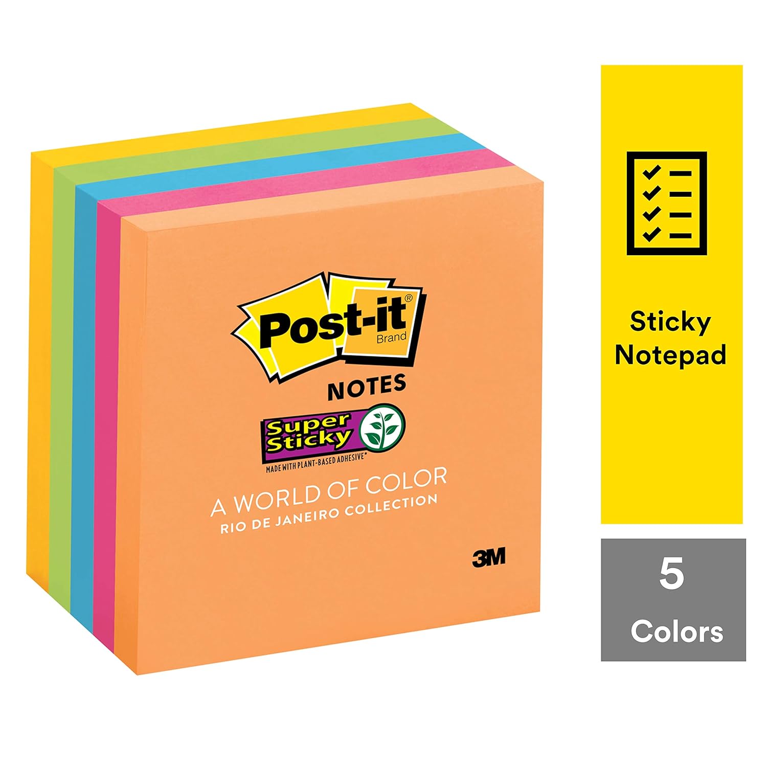 Oddy Self Adhesive Sticky Notes - 3x3 Inches